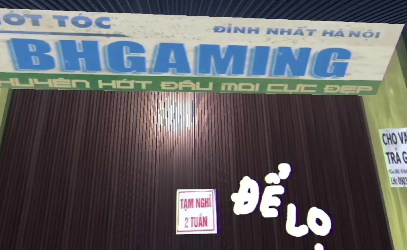 Brother Hai's Pho Restaurant storefront in Vietnamese village - authentic pho restaurant horror game